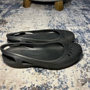 Crocs Iconic Kadee Slingback Black Ballet Flats Size 9